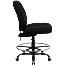 400-lb.-capacity-big-and-tall-black-fabric-armless-drafting-stool-with-extr 400-lb.-capacity-big-and-tall-black-fabric-armless-drafting-stool-with-extr